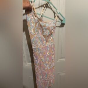 Sequin Embellished Dress with Strappy Back